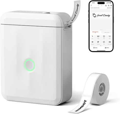 NIIMBOT D110 Upgraded Version Mini Label Maker Machine with Tape, Portable Bluetooth Thermal Printer, Sticker Maker with Multiple Templates for Of...
